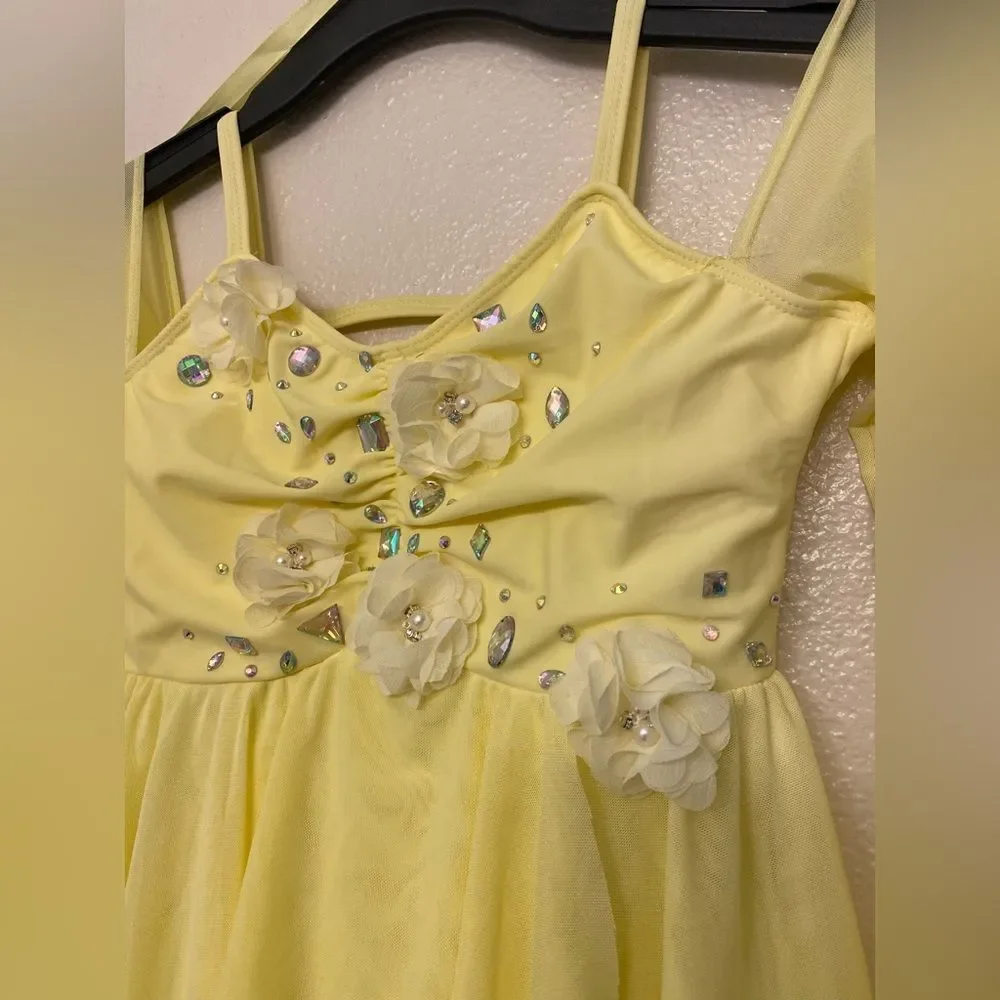 Revolution solo custom Dance Costume pale RC25739 GOODBYE YELLOW BRICK ROAD LC
